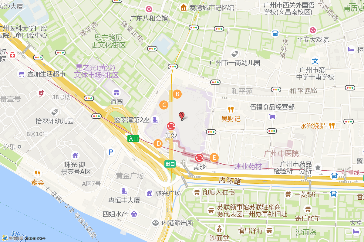 荔湾领展广场在高德地图中的位置