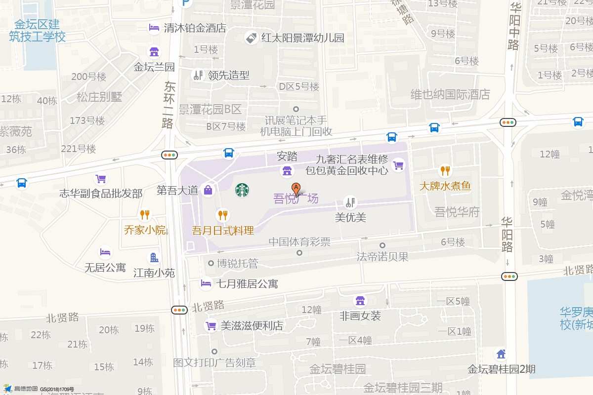 金坛吾悦广场在高德地图中的位置