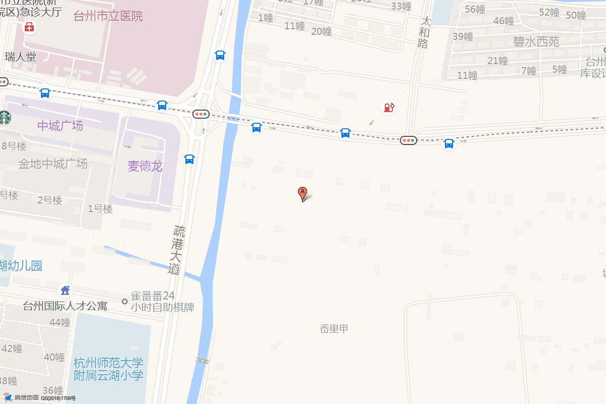 台州湾吾悦广场在高德地图中的位置
