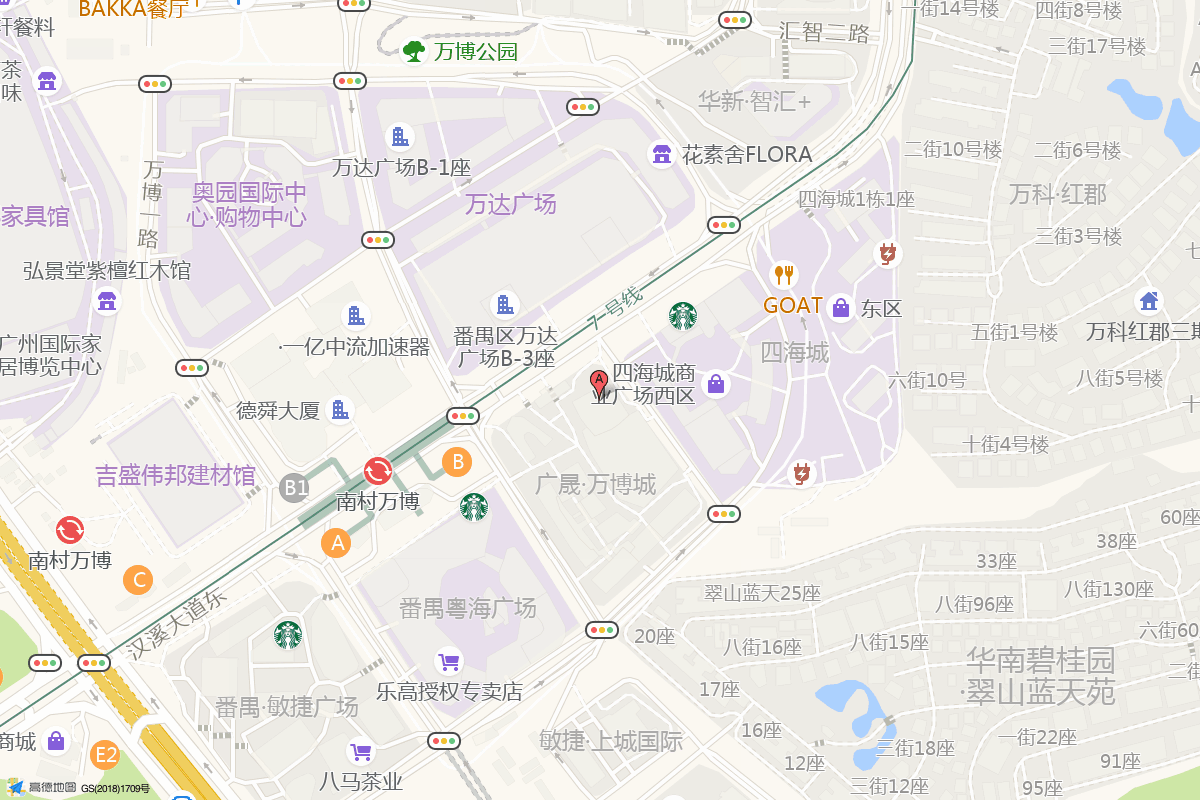 晟潮C-WAVE在高德地图中的位置