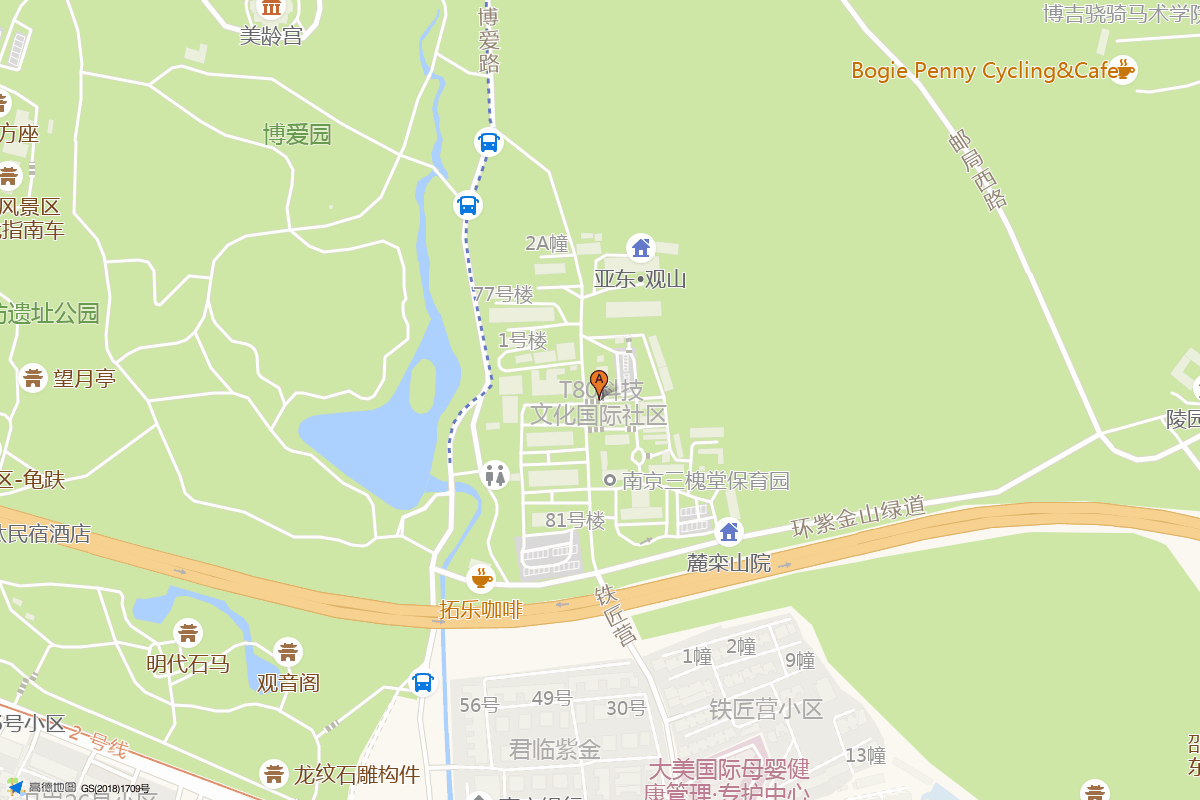 T80科技文化国际社区在高德地图中的位置