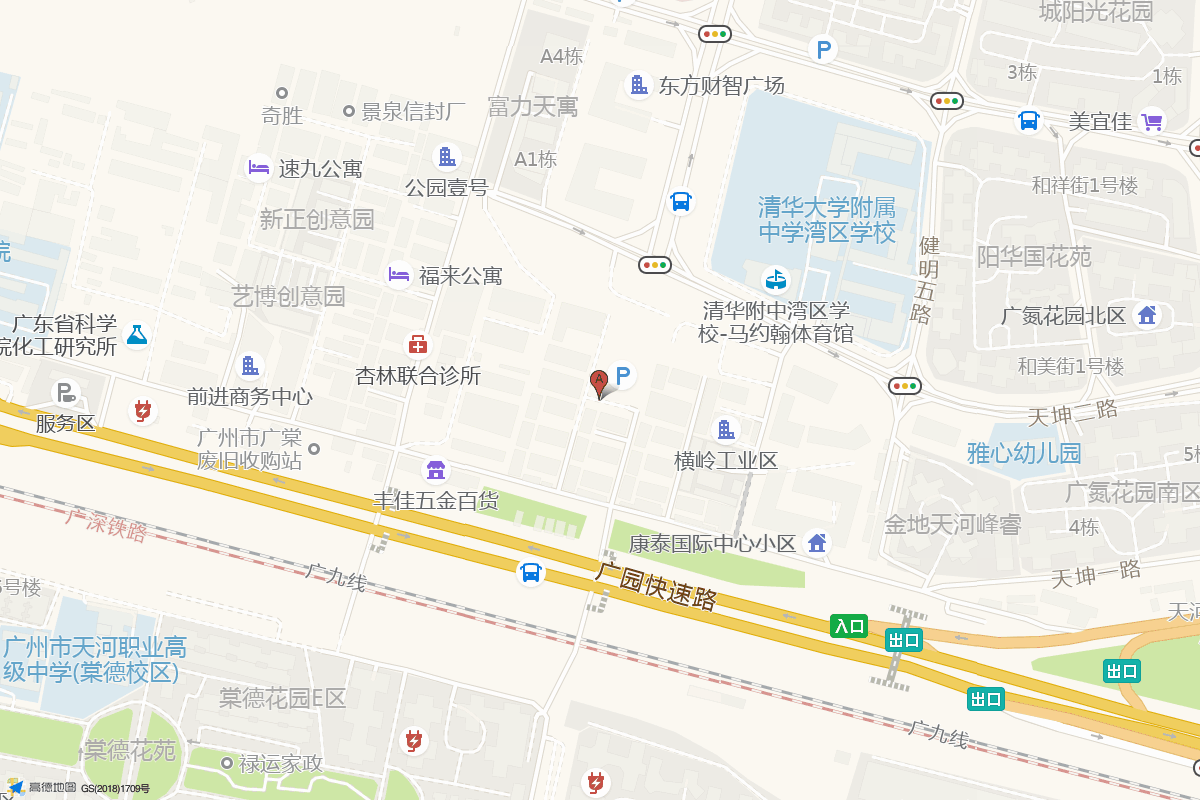 广州广棠科创中心在高德地图中的位置