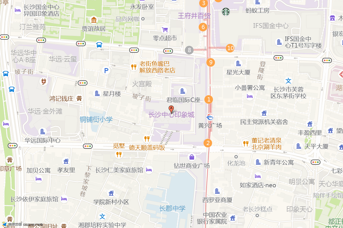 长沙悦方ID MALL在高德地图中的位置
