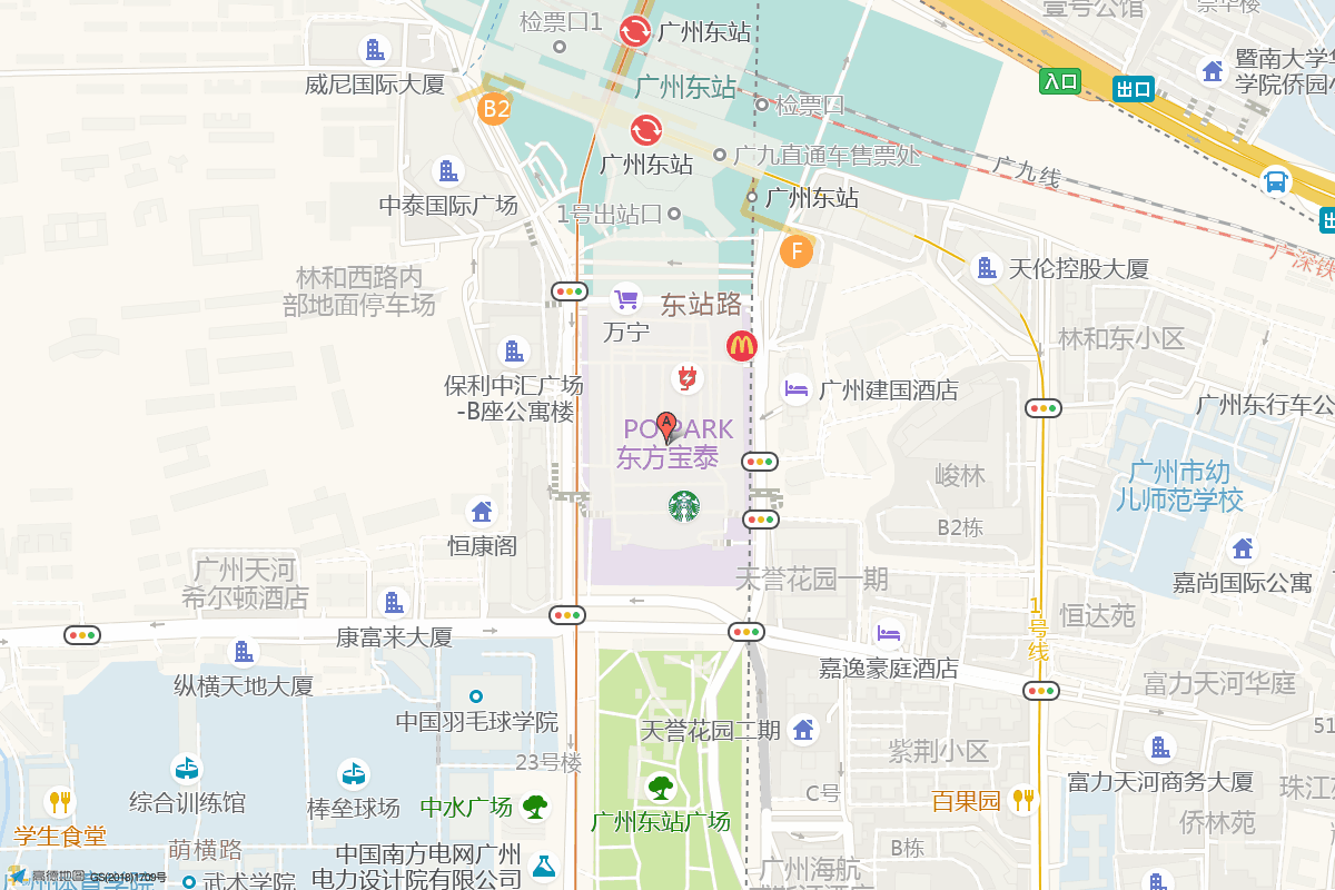 PO PARK东方宝泰在高德地图中的位置