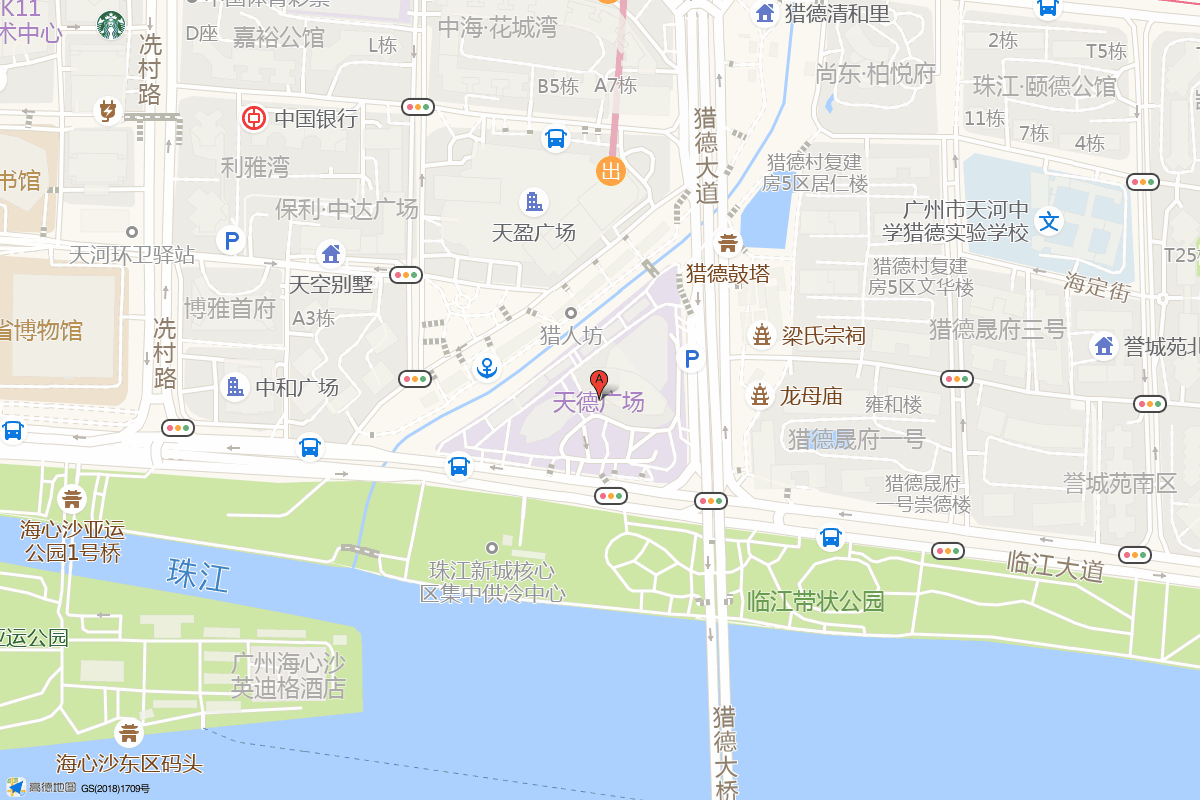 广州天德广场在高德地图中的位置