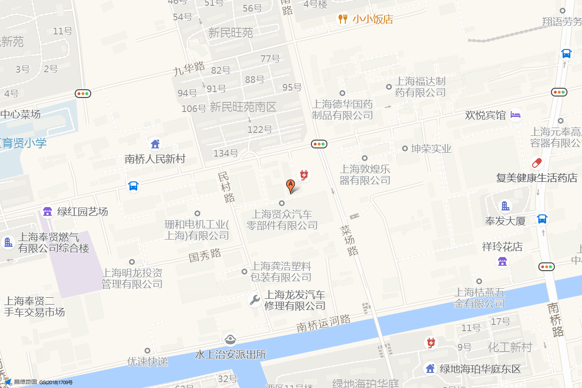 上海南桥天地在高德地图中的位置