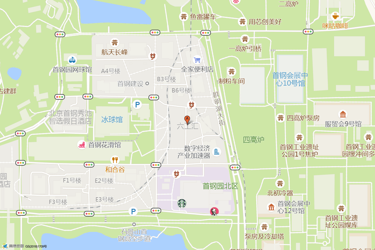 北京六工汇在高德地图中的位置