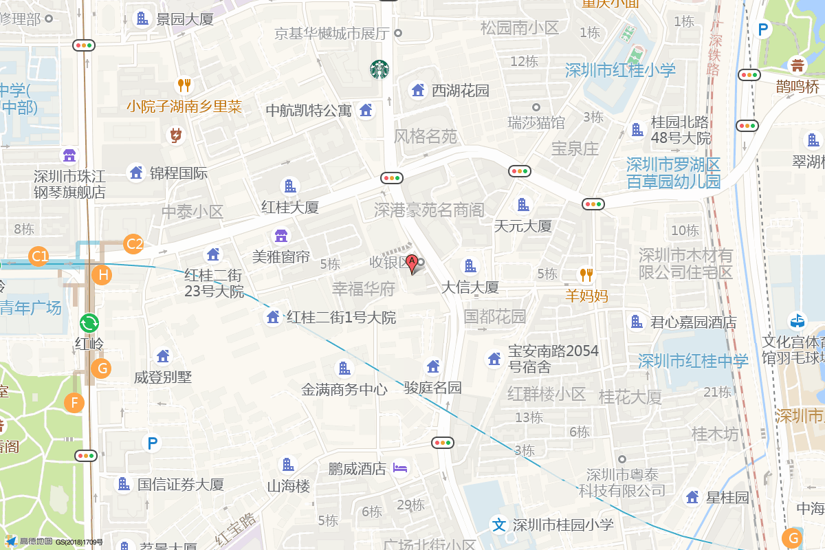 岁宝红宝店在高德地图中的位置