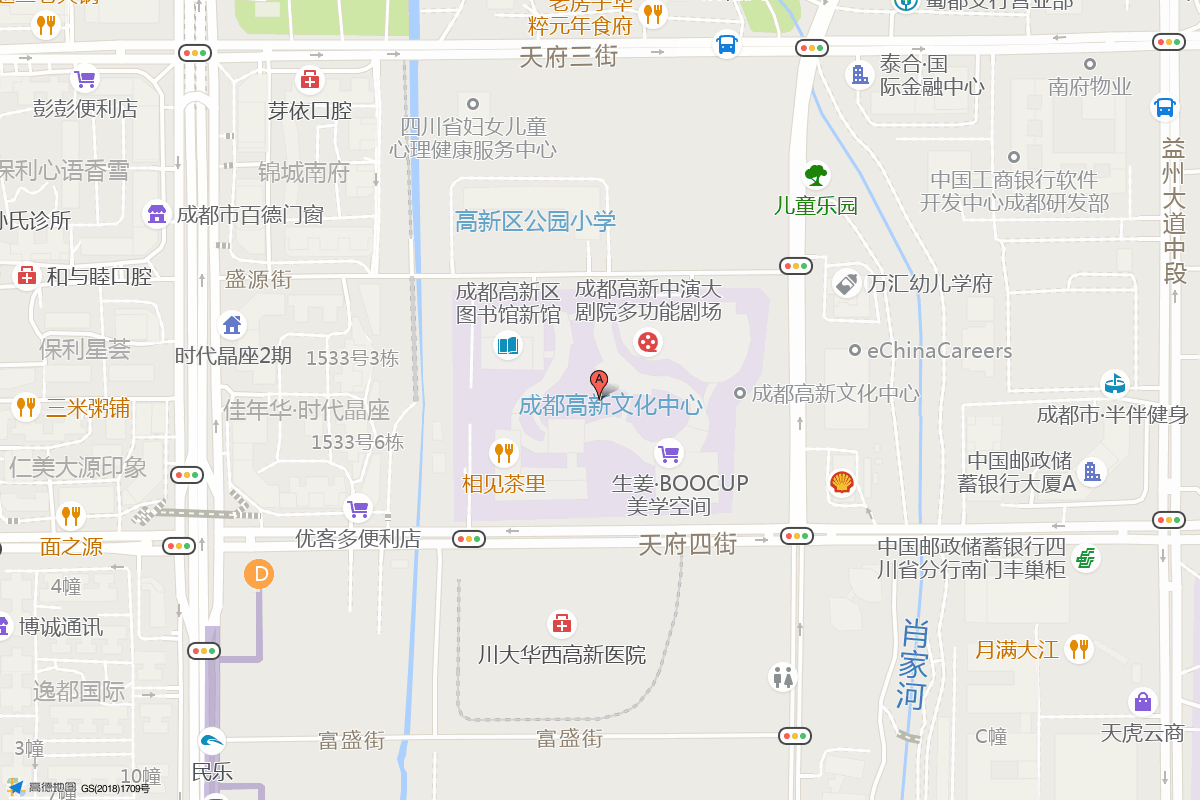 成都此地CyPARK在高德地图中的位置