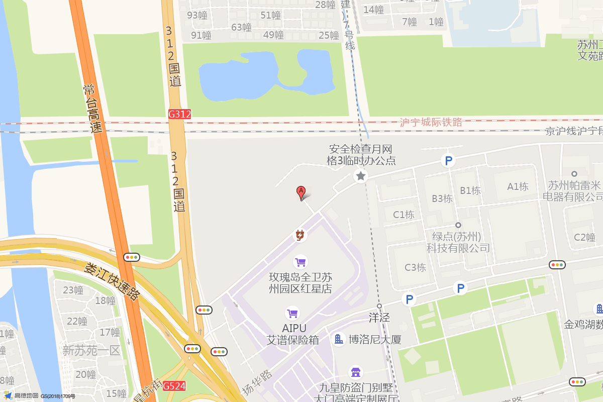 元创·智行天地在高德地图中的位置