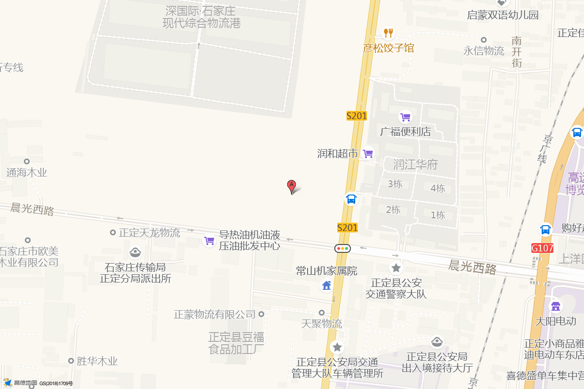 石家庄融创茂在高德地图中的位置